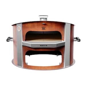 Live-Fire Wood Outdoor Pizza Oven in Pre Patina Corten Steel
