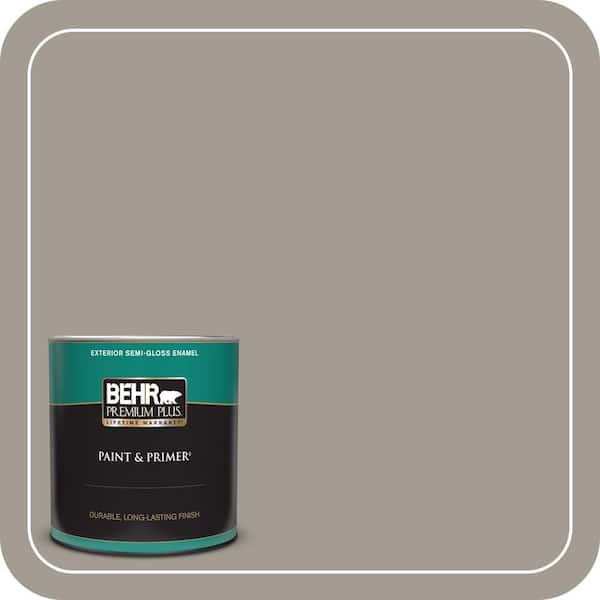 BEHR PREMIUM PLUS 1 qt. #BXC-54 River Pebble Semi-Gloss Enamel Exterior Paint & Primer