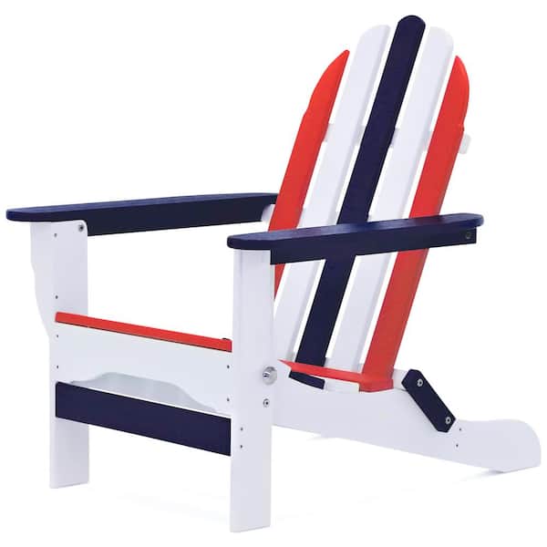 DUROGREEN Icon Patriot Folding Recycled Plastic Adirondack Chair