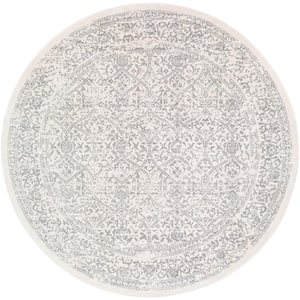 Saul White 6 ft. 7 in. x 6 ft. 7 in. Round Area Rug