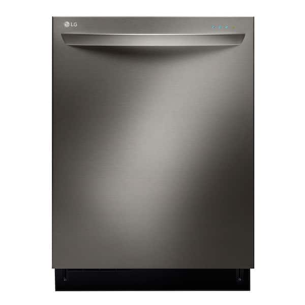 LG Top Control Tall Tub Dishwasher with 3rd Rack and Steam in Black Stainless Steel with Stainless Steel Tub