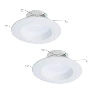 RL 5 in. and 6 in. 1221 Lumens Selectable White Integrated LED Recessed Ceiling Light Trim CCT, Extra Brightness(2-Pack)