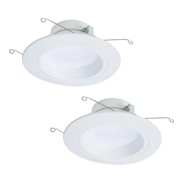 Halo RL in. and in. 1221 Lumens Selectable White Integrated LED Recessed  Ceiling Light Trim CCT, Extra Brightness(2-Pack) RL5612CCT-2PK The Home  Depot