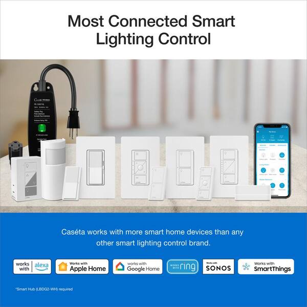 Lutron Diva Smart Dimmer Switch ELV+ for Caseta Systems, 250-Watt