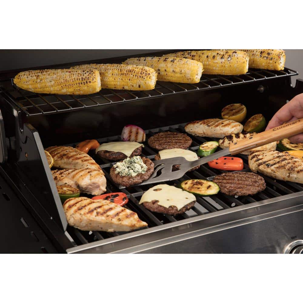 13-Piece Stainless Steel Grill Tool Set with Bamboo Handles