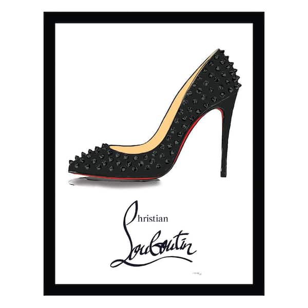 Fashion Designer Glam Studded Shoe by Fairchild Paris Framed Graphic Print Abstract Poster Art Print 18 in. x 14 in.