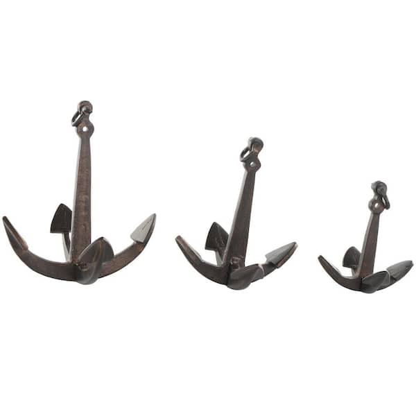 Litton Lane Copper Aluminum Metal Weathered Anchor Sculpture with ...