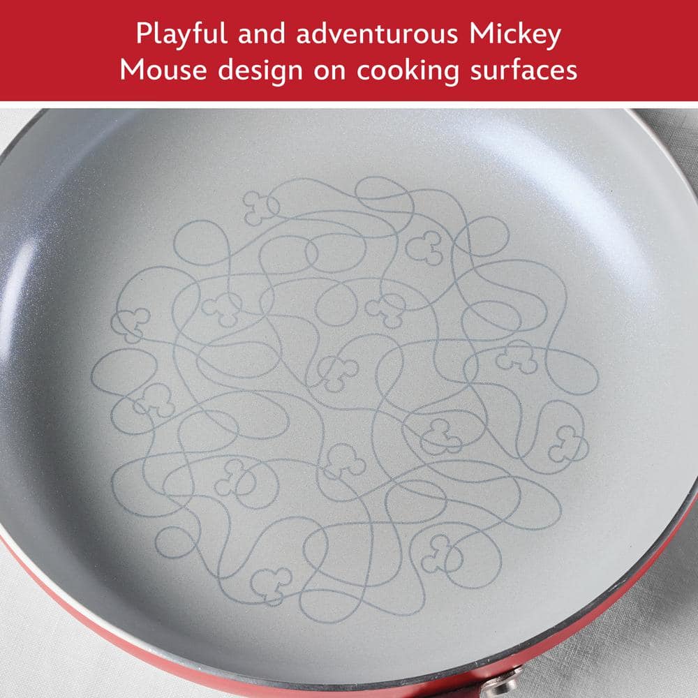 Red Aluminum Disney Nonstick 7-Piece Cookware Set