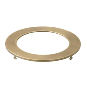 Direct-to-Ceiling 6 in. Natural Brass Decorative Round Ultra-Thin Recessed Light Trim