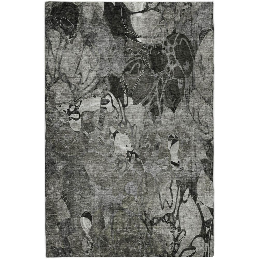 Dream Shag Premium Machine Washable Abstract ADS558 Gray 5 ft. x 7 ft. 6 in. Area Rug price history on PriceWatchPro