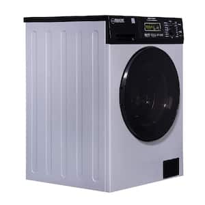 24 in. 1.9 cu.ft. Digital Compact 110V Vented/Ventless 18 lbs Washer Dryer Combo 1400 RPM in Silver/Black
