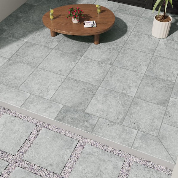 MSI Lunar Silver 2 cm. x 24 in. x 24 in. Matte Porcelain Stone Look Paver Tile (8 sq. ft./Case)