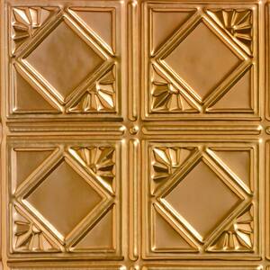 Take Home Sample - Carnivale Lincoln Copper 1 ft. x 1 ft. Decorative Tin Style Nail Up Ceiling Tile (1 sq. ft./case)