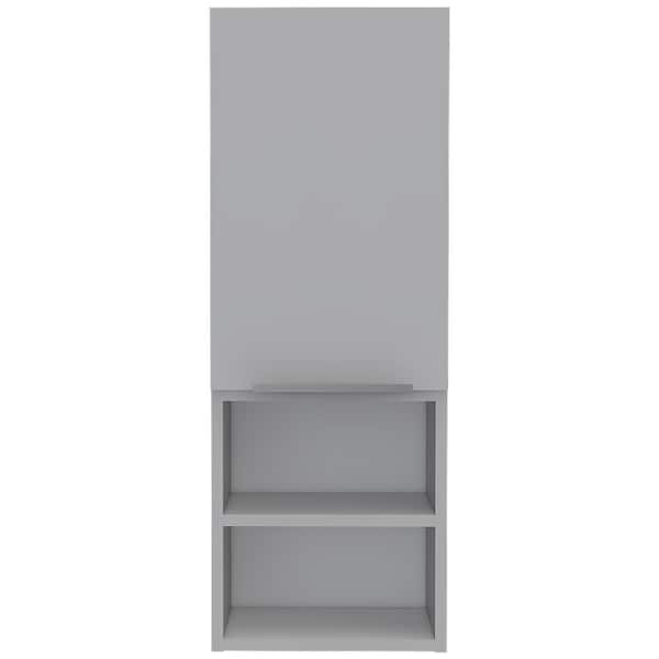 Unbranded 11.81 in. W x 32.08 in. H Rectangle White Surface Mount Medicine Cabinet without Mirror