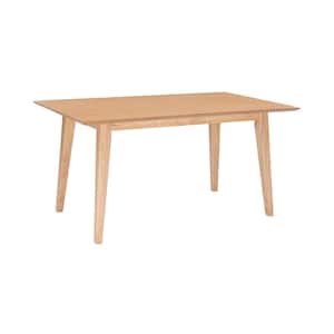 Marlene Natural 60"L x 36"D x 30"H Dining Table with Tapered Legs