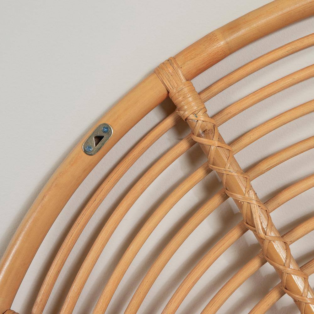 Natural Rattan Rainbow Wall-Mounted Twin Headboard
