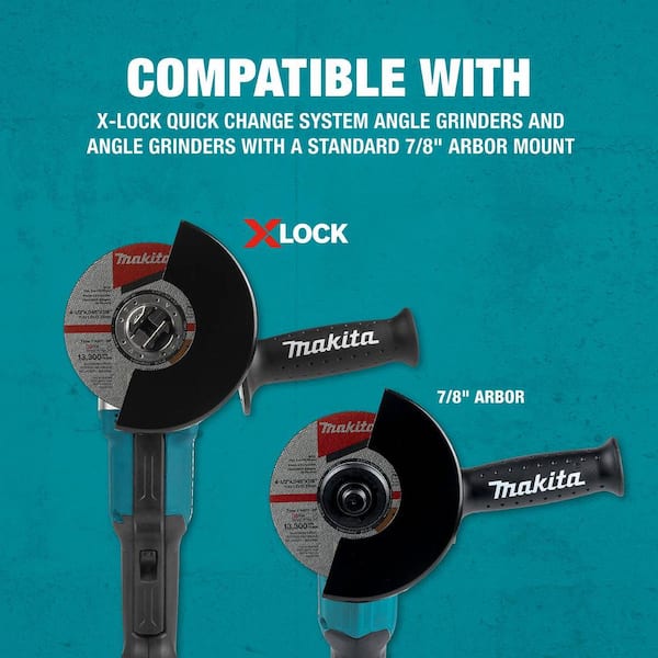 Makita E-00474 X-LOCK 5 inch x .045 inch x 7/8 inch Type 1 General Purpose Metal & Stainless Steel Thin Cut-Off Wheel, 60 Grit