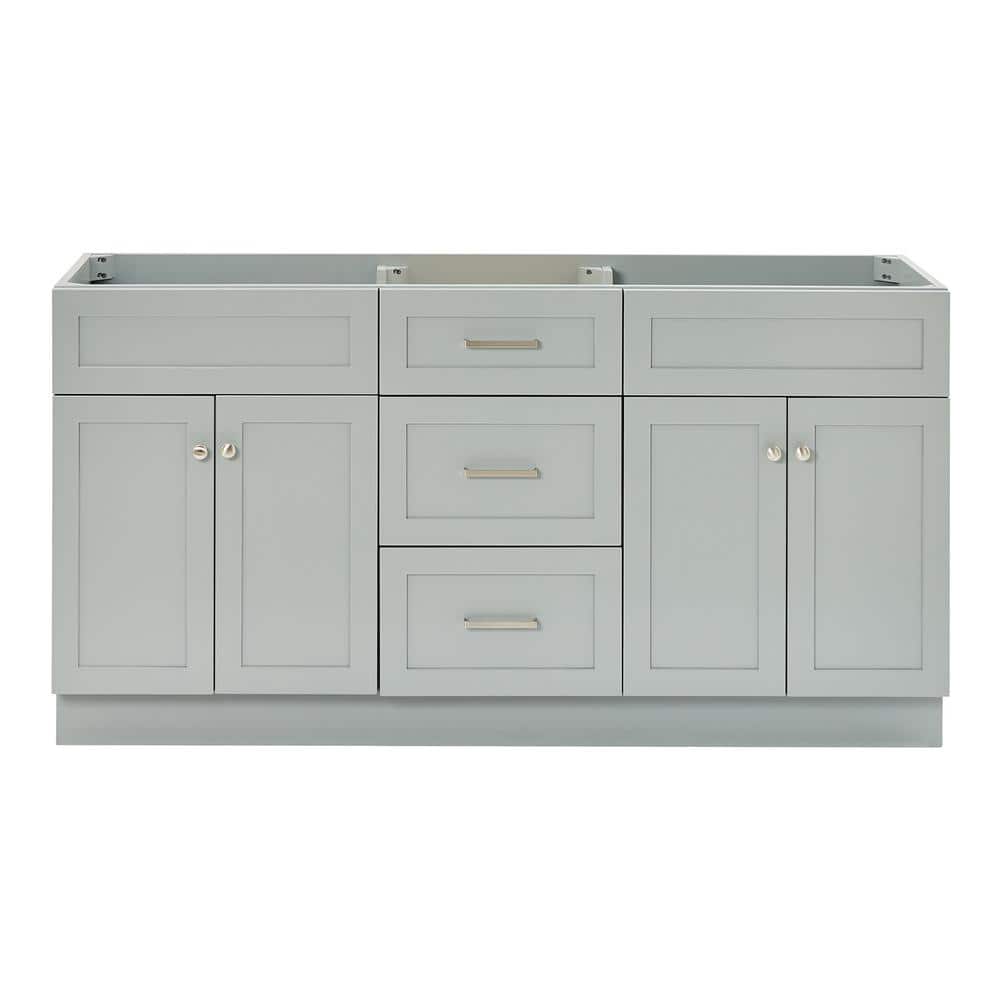 Hamlet 66 in. W x 21.5 in. D x 34.5 in. H Double Bath Vanity Cabinet without Top in Gray price history on PriceWatchPro