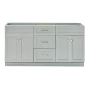Hamlet 66 in. W x 21.5 in. D x 34.5 in. H Double Bath Vanity Cabinet without Top in Grey
