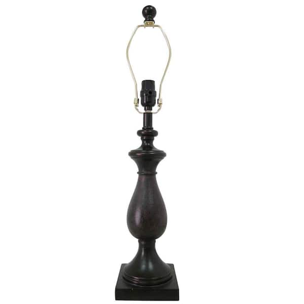 Hampton Bay Mix and Match 27 in. Faux Leather Classic Square Table Lamp - Title 20