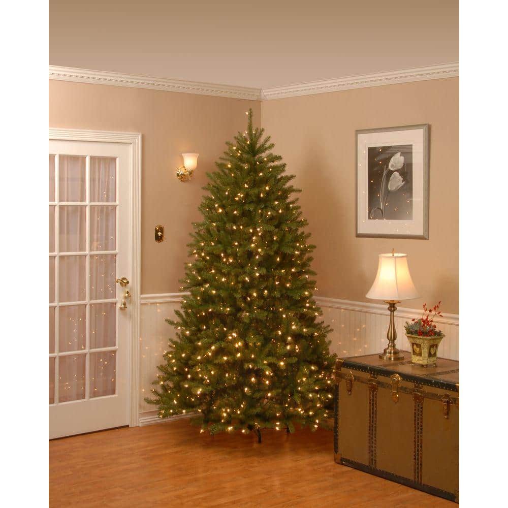 9-Foot Green Fir Artificial Christmas Tree with Dual Color LED Lights