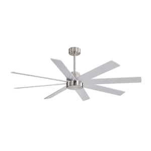 72 in. 8-Plywood Blades Nickel and Silver Indoor Ceiling Fan with Remote
