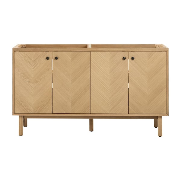 Avanity Adele 60 in. W x 21 in. D x 34 in. H Bath Vanity Cabinet without Top in Natural Oak Finish
