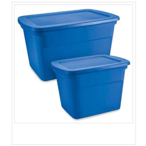 sterilite 30 gallon plastic stackable storage tote container box