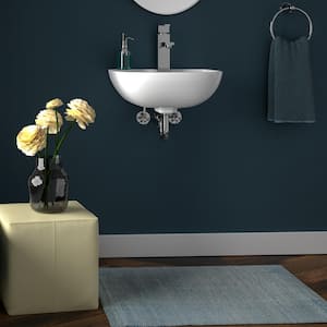 Compact 450 Wall-Hung Bathroom Sink in White