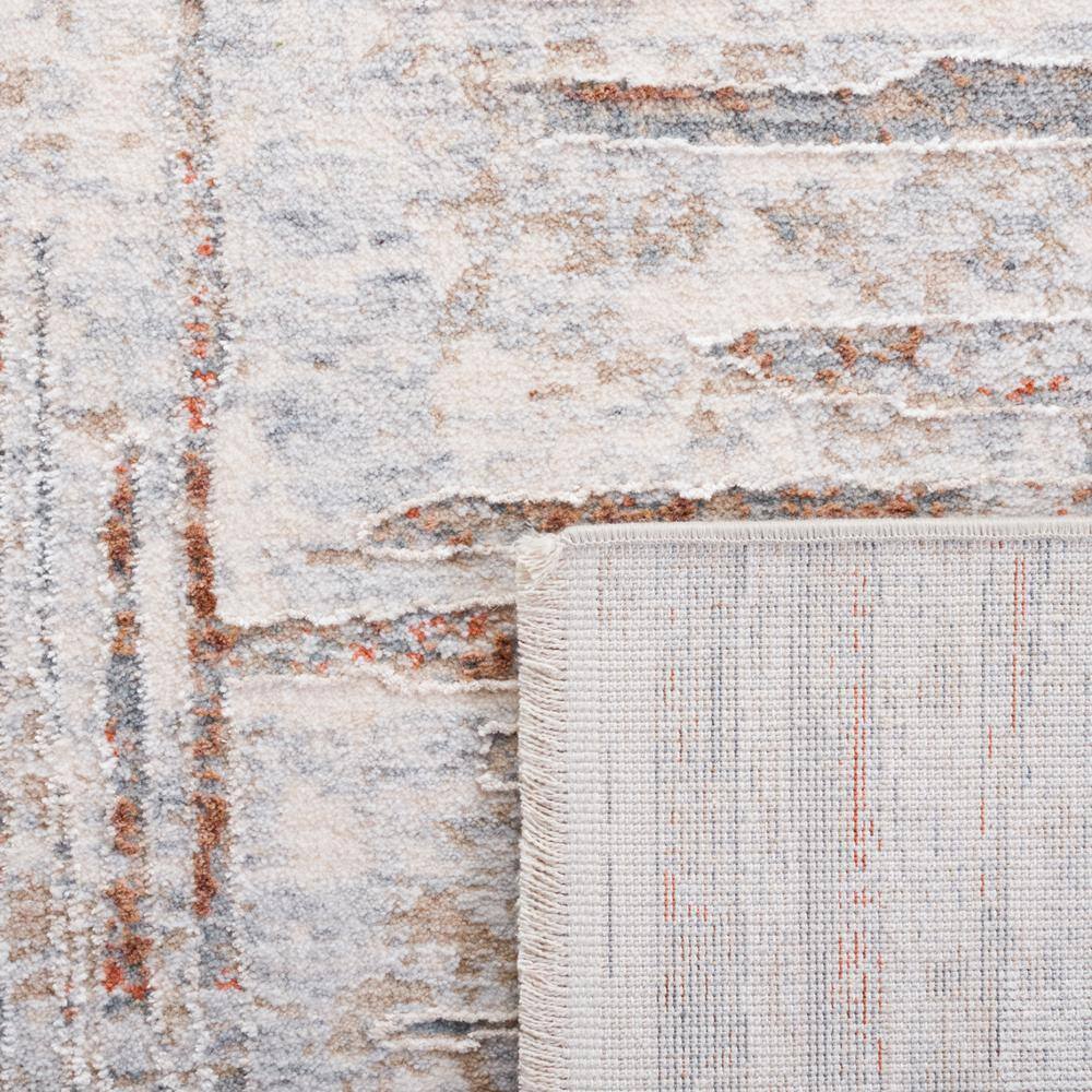 Marmara Blue and Beige Hand-Knotted Viscose Area Rug