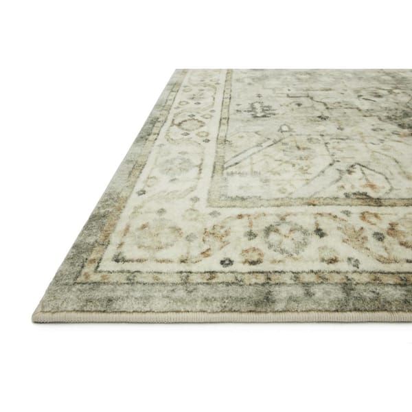 Rosette Sage/Beige 5 ft. x 7 ft. 6 in. Shabby-Chic Plush Cloud Pile Area Rug