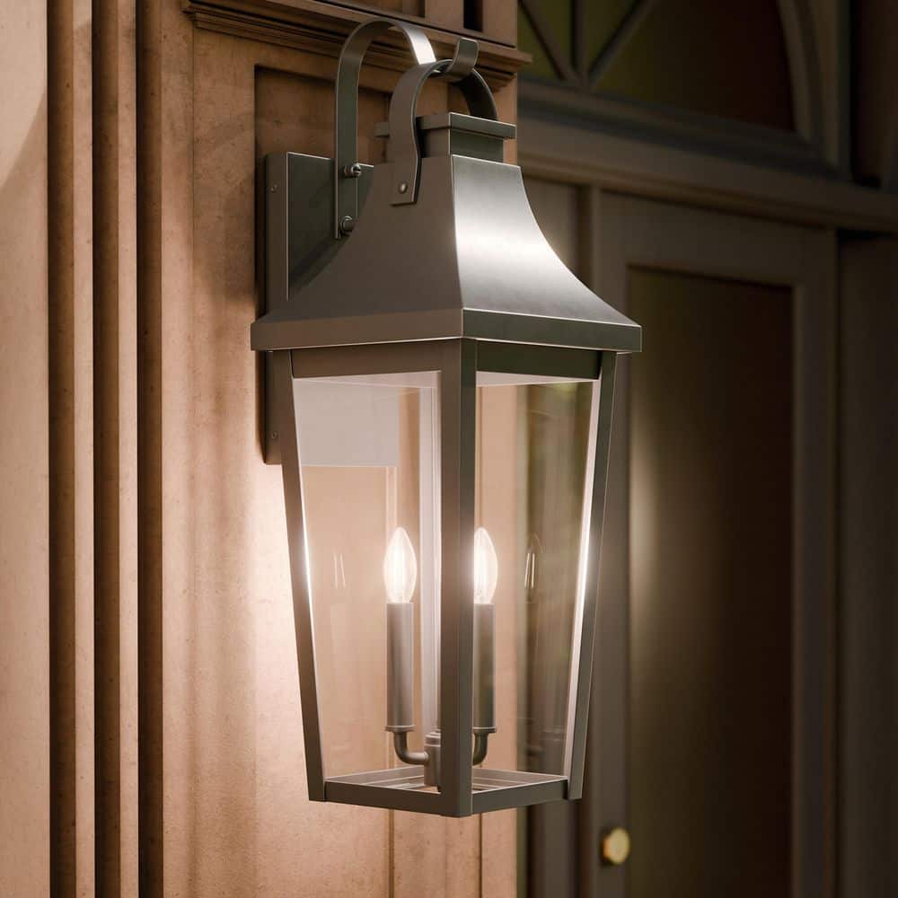Cleary 30 in. 3-Light Outdoor Wall Light with Clear Glass in Olde Bronze price history on PriceWatchPro