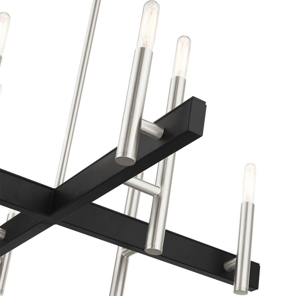 Brushed Nickel 28" 8-Light Candelabra Chandelier