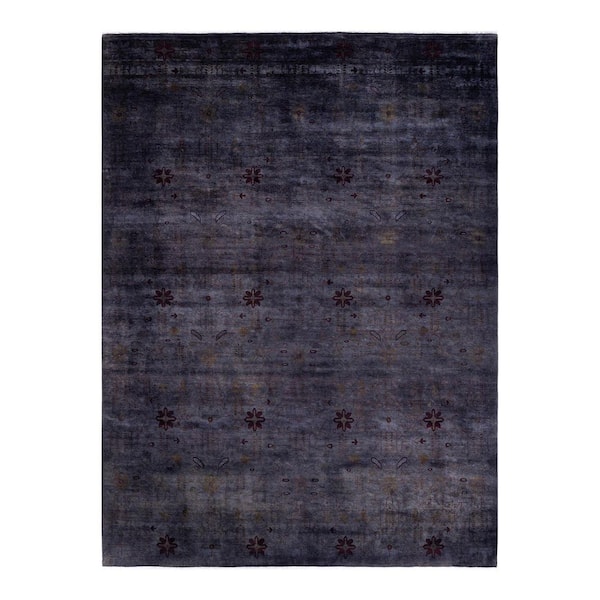 Overdyed Gray 10 ft. x 13 ft. 8 in. Wool Indoor Area Rug