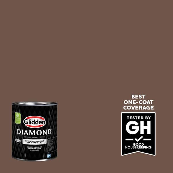 Glidden Diamond 1-qt. PPG1074-6 Carmelized Walnut Eggshell Interior Paint with Primer