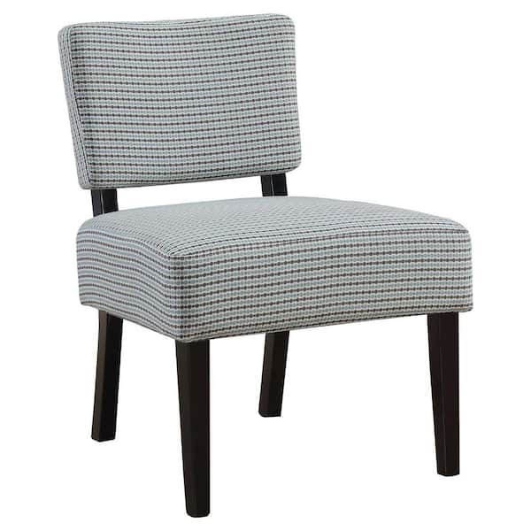 HomeRoots Jasmine Blue/ Grey Foam Accent Chair