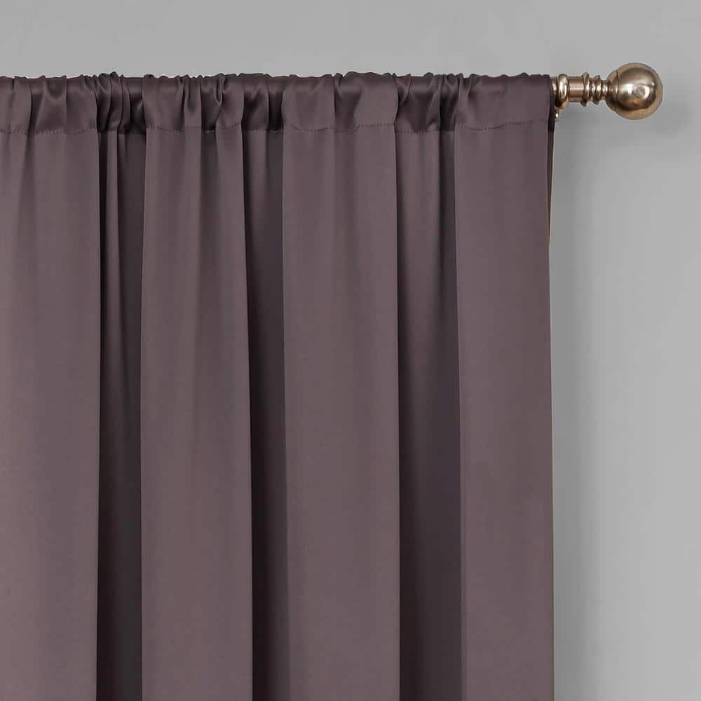 Gray Blackout Energy Efficient Rod Pocket Drape Panel