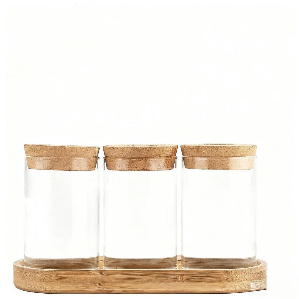 3-Piece Plant Propagation Terrarium Desktop Glass Planter Station Water Planting Glass Vase with Lid and Wooden Stand price history on PriceWatchPro