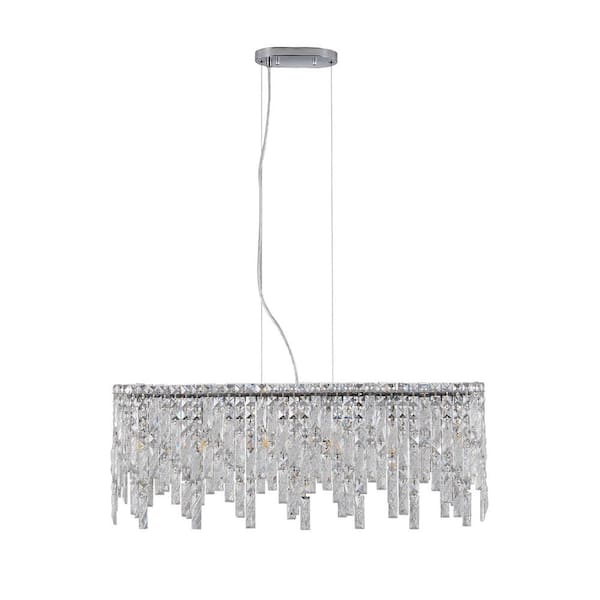 Foehn 6-Lights Modern Chrome Crystal Chandelier with E12 Socket