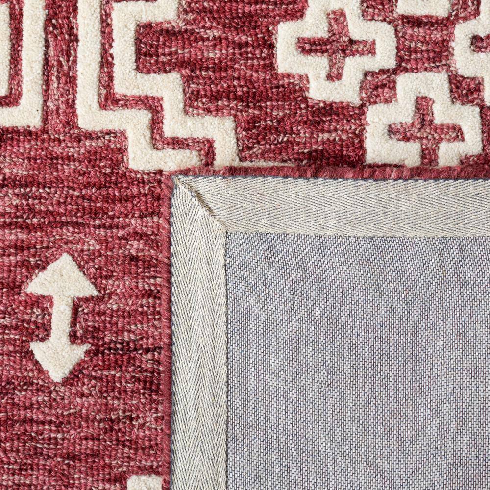 Handmade Red Wool Abstract Tufted 8' x 10' Rug
