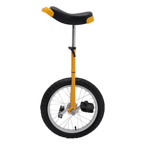 16 in. Cycling Unicycle with Steel Rim Unisex-Adult (Yellow and Black)