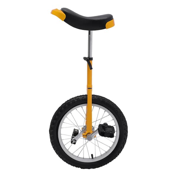 YIYIBYUS 16 in. Cycling Unicycle with Steel Rim Unisex-Adult (Yellow and Black)