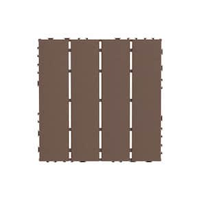 1ft. x 1ft. Quick Deck Polypropylene Interlocking Deck Tile in Brown-6 (44 sq. ft. per Box)