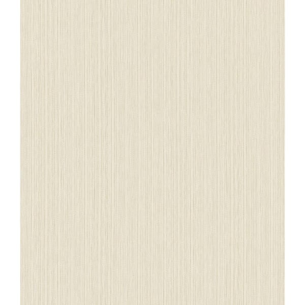 CASA MIA Textile Effect Vertical Cream Paper Non-Pasted Strippable Wallpaper Roll (Cover 56.05 sq. ft.)
