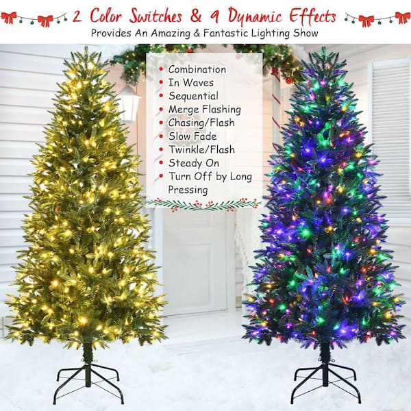 Dropship 6ft Automatic Tree Structure PE PVC Material 500 Lights Warm Color  9 Modes With Remote Control 900 Branches With Pine Needles Christmas Tree  Green to Sell Online at a Lower Price