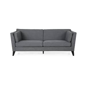 Jaxen 82.5 in. Wide Flared Arm Fabric Contemporary 3-Seater Sofa in Charcoal