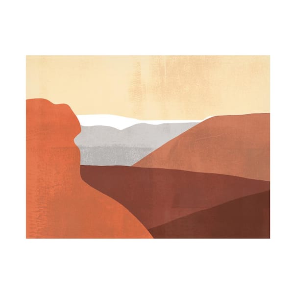 Trademark Fine Art "Sedona Colorblock I" by Victoria Borges Hidden Frame Art Print 24 in. x 32 in.