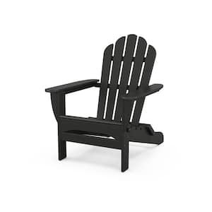 Monterey Bay Folding Adirondack Chair in Charcoal Black