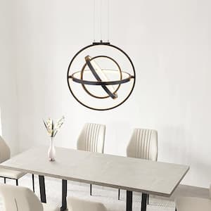 Carlos 4-Light Black Modern/Contemporary Orbit Globe LED Hanging Pendant Light