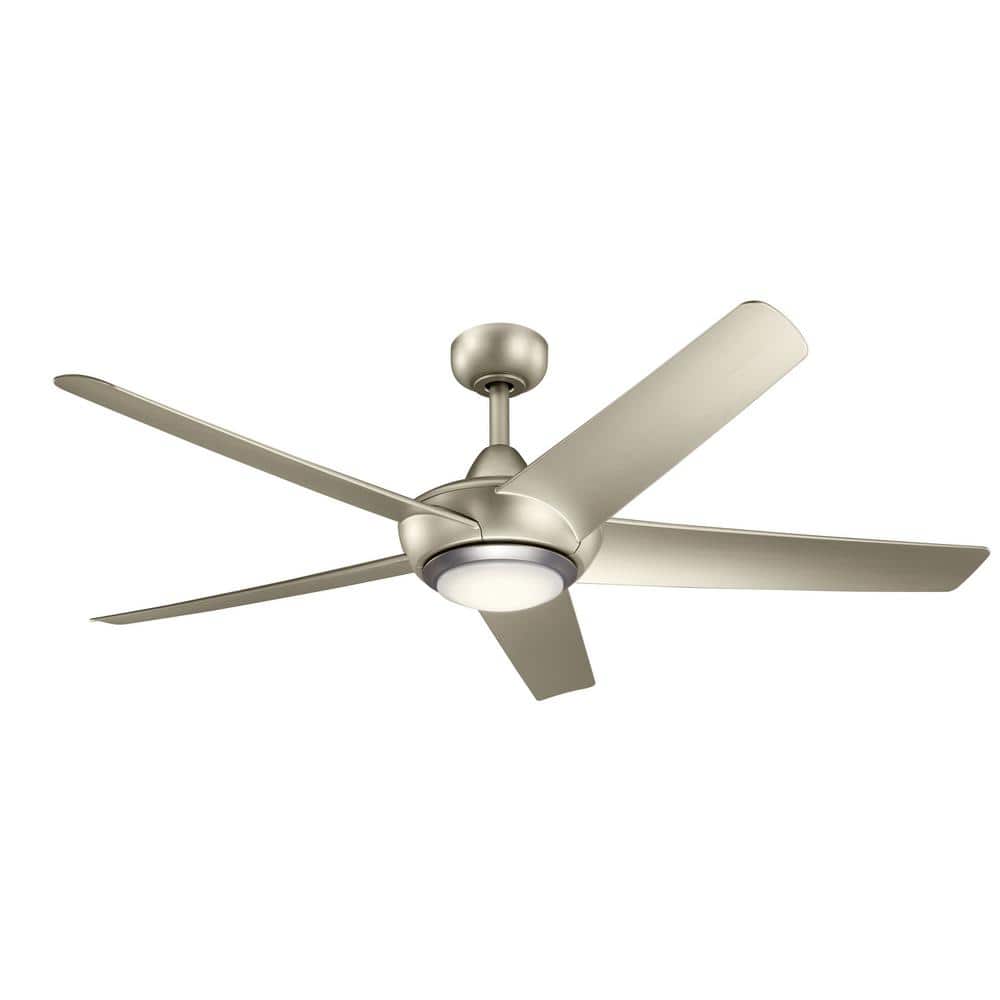 Reviews For Kichler Kapono 52 In Integrated Led Indoor Brushed Nickel Ceiling Fan With Light 330089ni The Home Depot